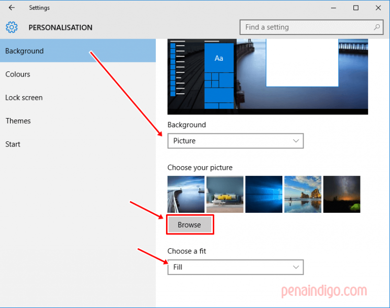 Cara Mengganti Wallpaper/Background Windows 10 - Pena Indigo