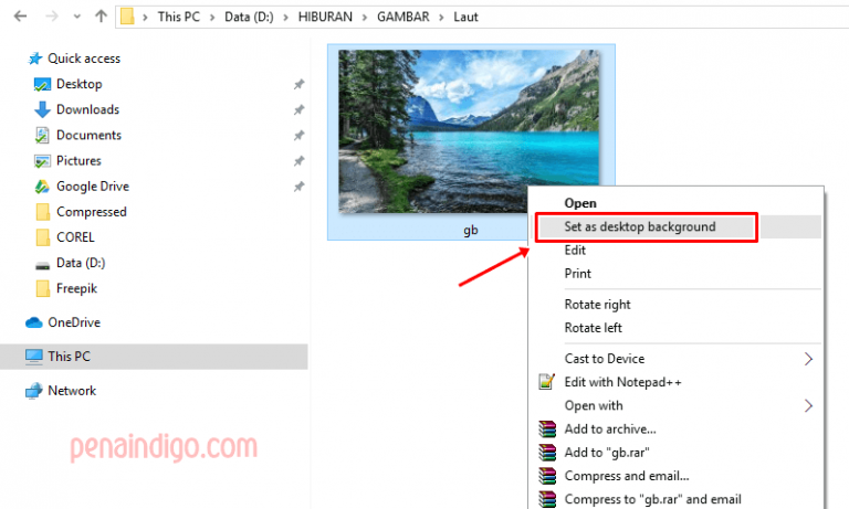 Cara Mengganti Wallpaper/Background Windows 10 - Pena Indigo